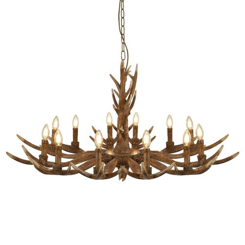 Lustre Stag En Forme De Bois De Cerf À 12 Lampes