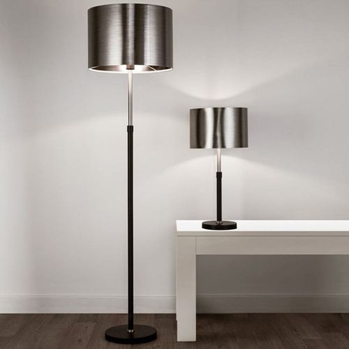 Lampadaire Column Avec Abat-Jour En Métal