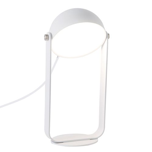 Lampe À Poser Led Hemi Abat-Jour Inclinable Blanc