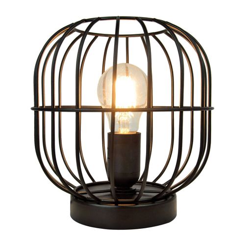 Lampe À Poser Zenith En Forme De Cage, Noire