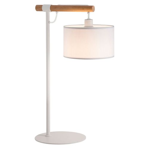 Lampe À Poser Romeo Avec Abat-Jour Tissu, Blanche