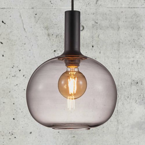 Suspension Alton Abat-Jour Verre Gris Fumée Ø25 Cm