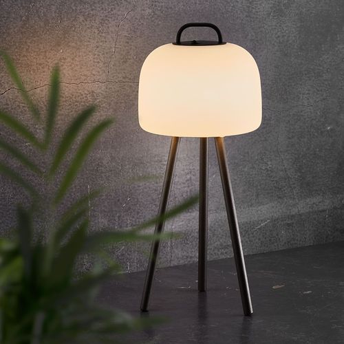 Lampe Led Kettle Trépied Métal, Abat-Jour 22 Cm