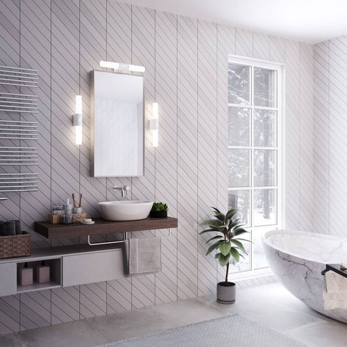 Applique Led Helva Double Basic Blanche