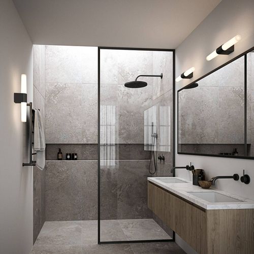 Applique Led Helva Double Basic Noire