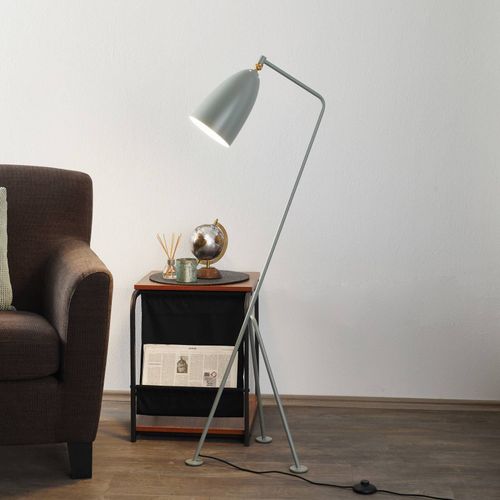 Gubi Gräshoppa Lampadaire Trépied, Bleu-Gris