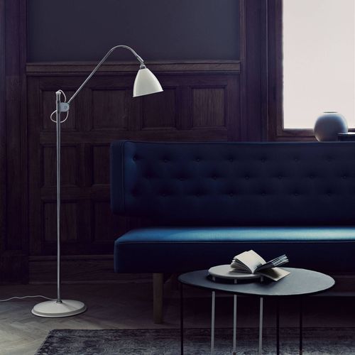 Gubi Bestlite Bl3 Lampadaire Ø16 Cm, Chromé/Blanc