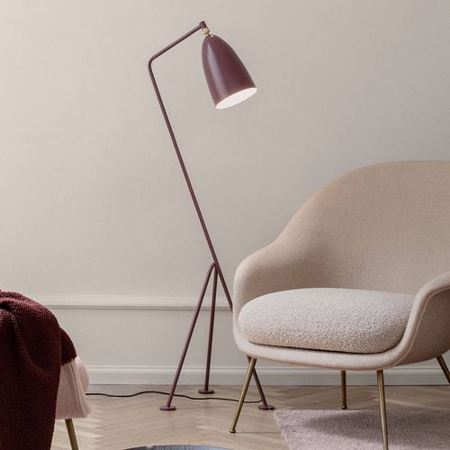 Gubi Gräshoppa Lampadaire Trépied, Rouge Andorre