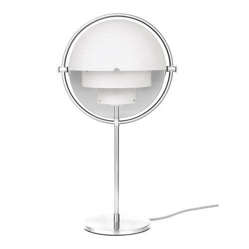 Gubi Multi-Lite Lampe À Poser Chromé/Blanche