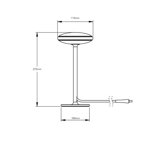 Shade Øs1 Lampe À Poser Noire, Socle Blanc Node