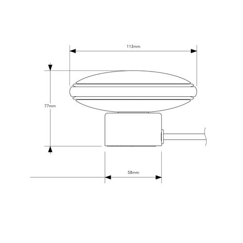 Shade Øs1 Mini Anneau Laiton, Socle Blanc Node