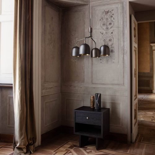 Gubi Howard Lustre 4 Lampes Métal À Canon