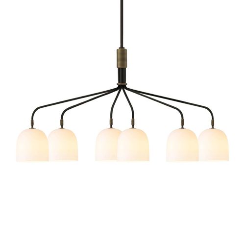 Gubi Howard Lustre 6 Lampes Métal À Canon/Blanc