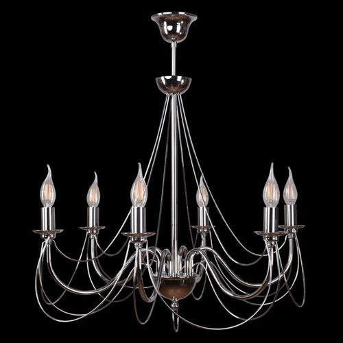 Lustre Retro Moderne En Argenté Brillant