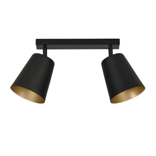 Spot Pour Plafond Prism, À 2 Lampes, Noir/Doré