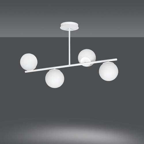 Plafonnier Kabo, 1 Bras, Blanc, À 4 Lampes