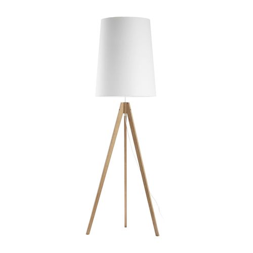 Lampadaire Walz, Support Trépied, Abat-Jour Blanc