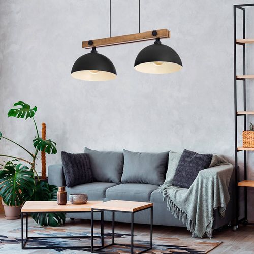 Envolight Stort Suspension, 2 Lampes, Bois Naturel