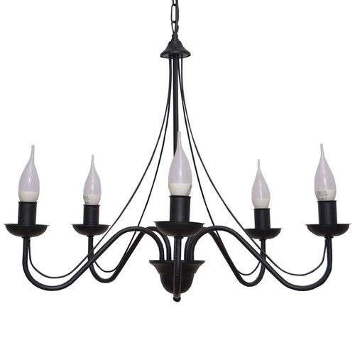 Lustre Malbo À 5 Lampes En Noir