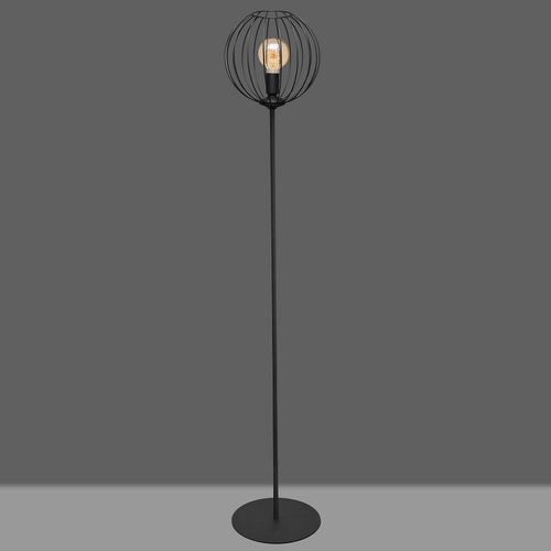 Lampadaire Cumera Noir Avec Un Abat-Jour Cage