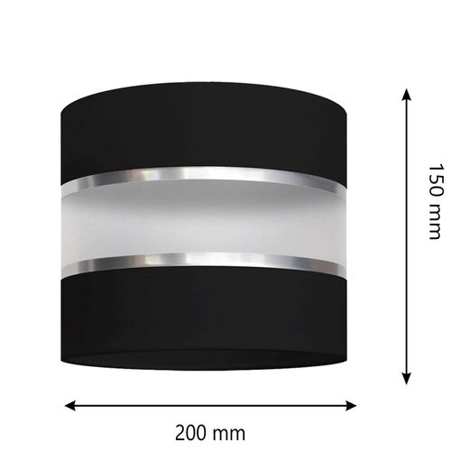 Abat-Jour Helen, Ø 20 Cm, E27, Noir/Argenté