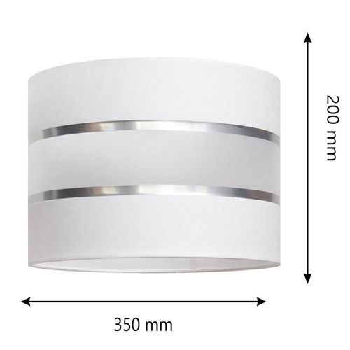 Abat-Jour Helen, Ø 35 Cm, E27, Blanc/Argenté