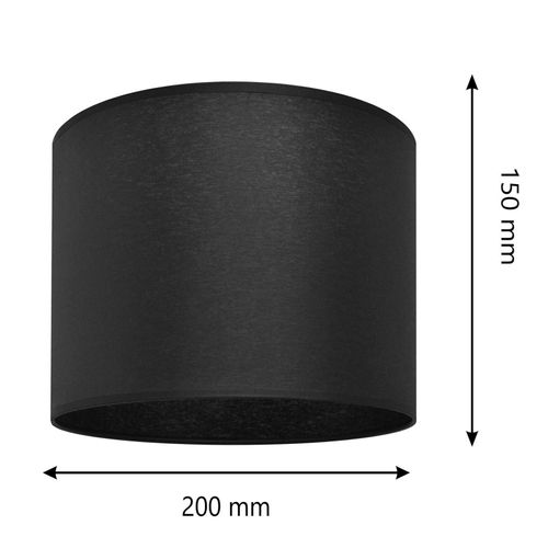 Abat-Jour Alba, Ø 20 Cm, E27, Noir