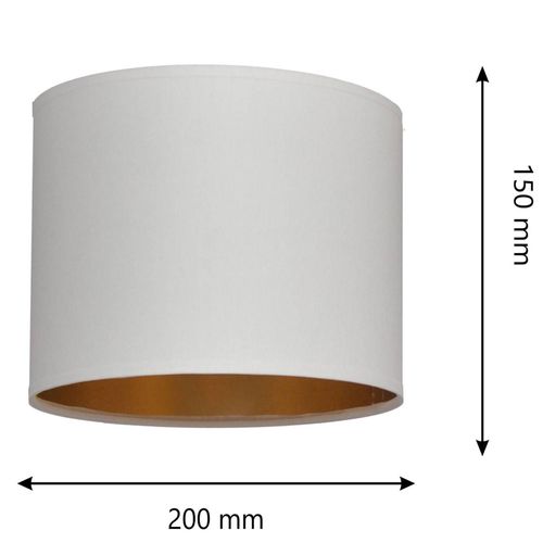 Abat-Jour Alba, Ø 20 Cm, E27, Blanc/Doré