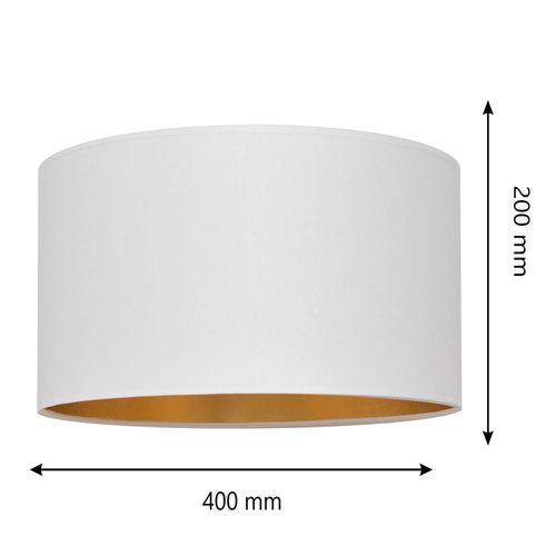 Abat-Jour Alba, Ø 40 Cm, E27, Blanc/Doré