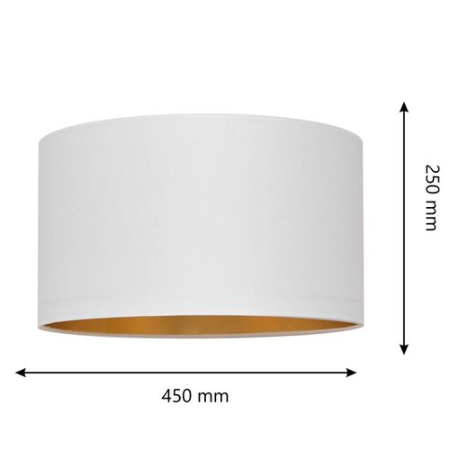 Abat-Jour Alba, Ø 45 Cm, E27, Blanc/Doré