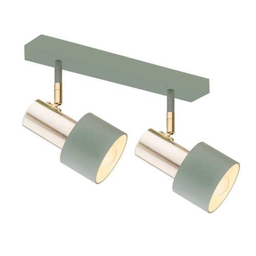 Spot Pour Plafond Destin, À 2 Lampes, Vert/Laiton