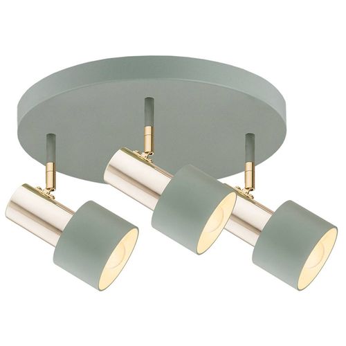Spot Pour Plafond Destin, À 3 Lampes, Vert/Laiton
