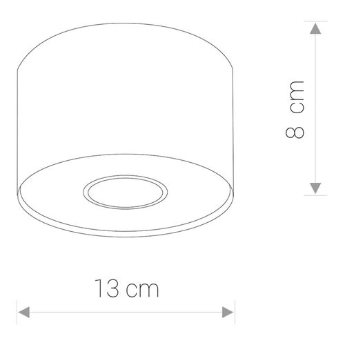 Spot Pour Plafond Point S Cylindrique, Blanc