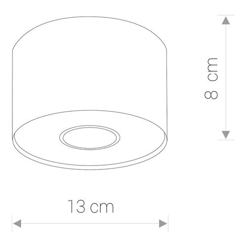 Spot Pour Plafond Point S Cylindrique, Graphite