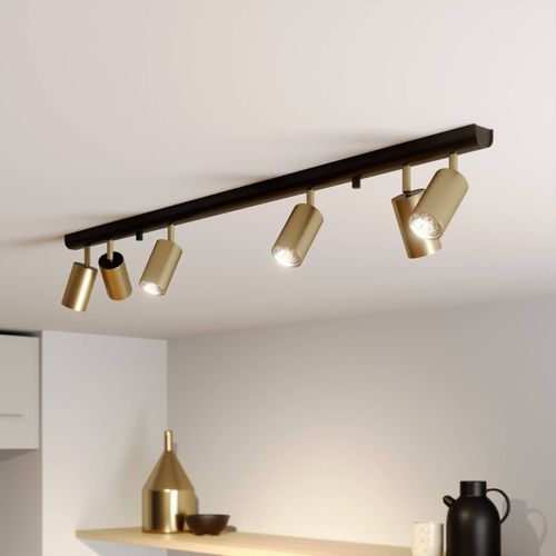 Spot Pour Plafond Eye Spot À 6 Lampes, Noir/Laiton