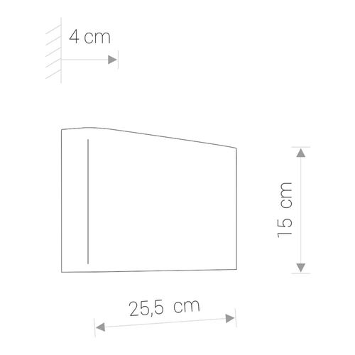 Applique Haga En Métal, Up & Down, Graphite