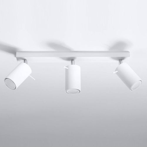 Spot Pour Plafond Round Blanc, 3 Lampes, Linéaire