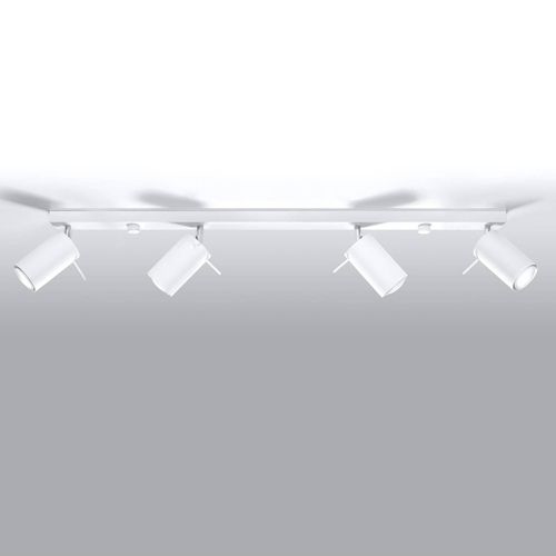 Spot Pour Plafond Round Blanc, 4 Lampes Linéaire