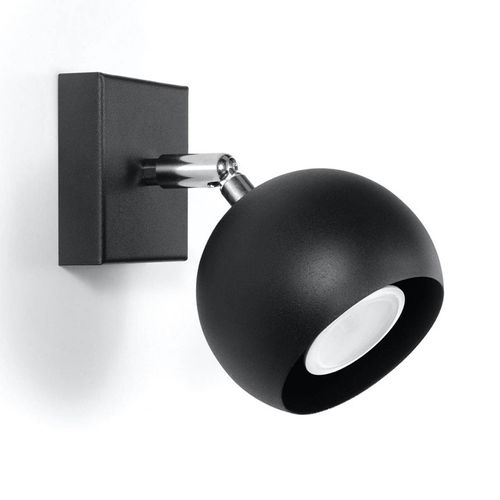Spot Mural Flame En Acier, Noir