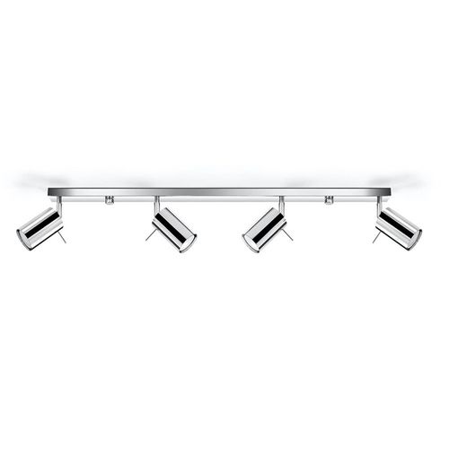 Spot Pour Plafond Round Chromé, 4 Lampes Linéaire