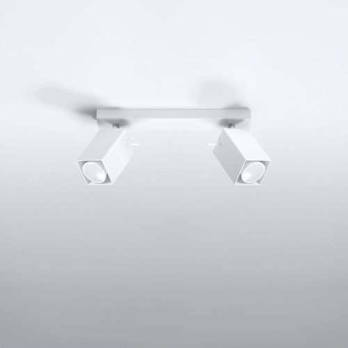 Spot Pour Plafond Square Blanc À Deux Lampes