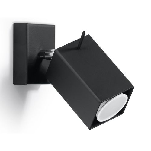 Spot Mural Square Noir À Une Lampe