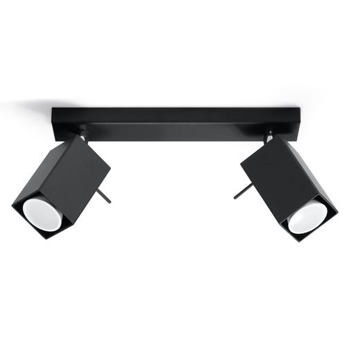 Spot Pour Plafond Square, Noir À Deux Lampes