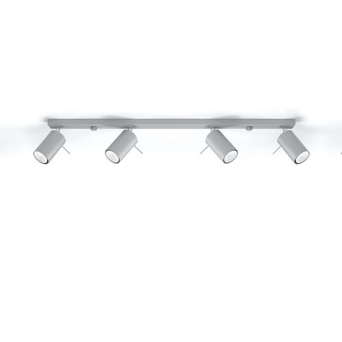 Spot Pour Plafond Round Gris, 4 Lampes Linéaire