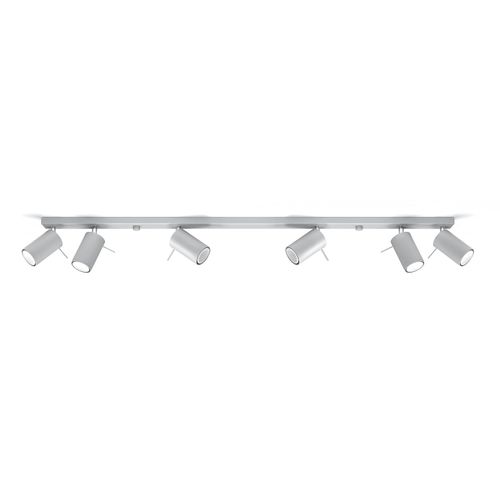 Spot Pour Plafond Round Gris, Six Lampes Linéaire