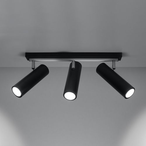 Spot Pour Plafond Spoty, Noir, À Trois Lampes