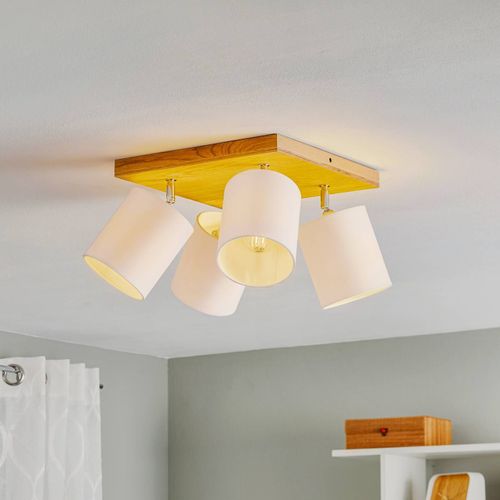 Spot Pour Plafond Corralee Blanc Carré À 4 Lampes