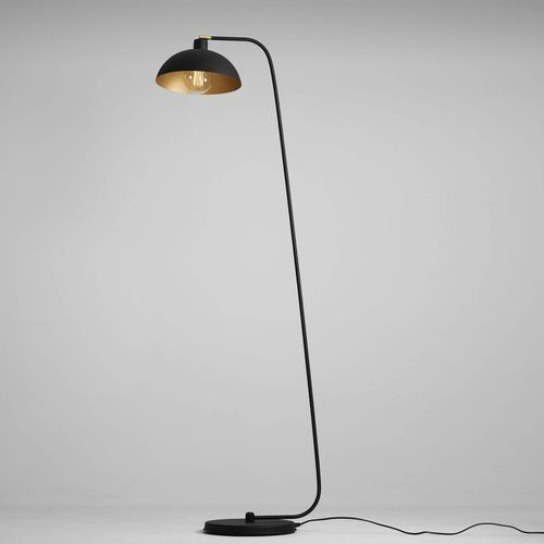 Lampadaire 1036, À 1 Lampe, Noir-Doré