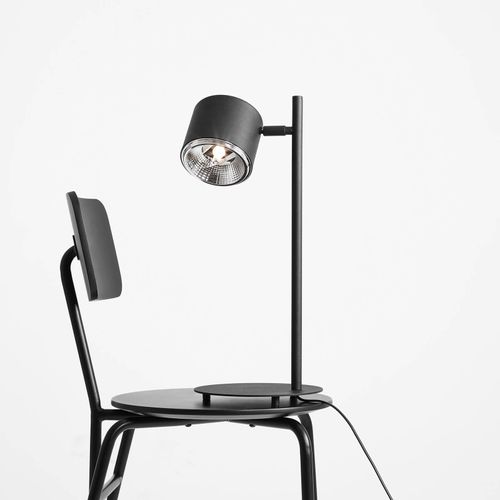 Lampe À Poser Bot Noire, Tête De Lampe Mobile