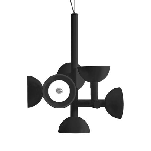 Karman Sibilla Suspension À 6 Lampes, Noire